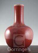 A large Chinese sang-de-boeuf glazed bottle vase, 58.5cm