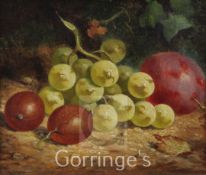 William Hughes (1842-1901)pair of oils on board,Still lifes of fruit,one signed,5 x 6in.