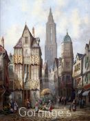 Henry Schafer (19thC.)oil on canvas,Strassburg, Alsace,signed, inscribed verso,18 x 14in.