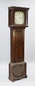 Harris of Northiam. A George III mahogany thirty hour longcase clock, with painted square dial,