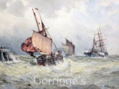 Frederick James Aldridge (1850-1933)watercolour,The Old Stella, off Shoreham,signed,10 x 14in.