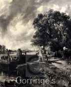 David Lucas after John Constablemezzotint,The Lock,open letter proof before title,24.5 x 20in.