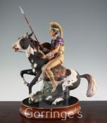 A Royal Doulton group 'Indian Brave', model HN2376, limited edition no.46/500, with plinth base,