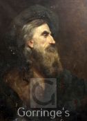 19th century Scottish Schooloil on canvas,Portrait of a Highlander,indistinctly signed verso,30 x