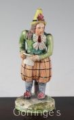 A Staffordshire pearlware theatrical figure of John Liston as Van Dunder, c.1820, 17cmProvenance: