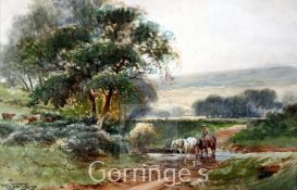 Henry Charles Fox (1860-1913)watercolour,"In the Berkshire Downs near Streatley",signed and dated