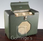 Formerly in the ownership of Lady Barbara Gore: A Roberts model 59339 mains radio, in green