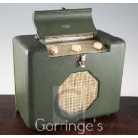 Formerly in the ownership of Lady Barbara Gore: A Roberts model 59339 mains radio, in green