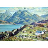 William Russell M.A.oil on artist's board,"In the Coolins",signed,9.5 x 13.5in.