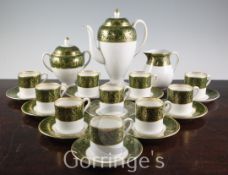 A Wedgwood Florentine coffee set, settings for ten persons, (23)