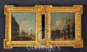 Follower of Francesco Guardi (Italian, 1712-1793)pair of oils on canvas,The Doge's Palace and