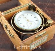 A Glashutte 56 hour marine chronometer, no.11945, factory records indicating this was delivered to