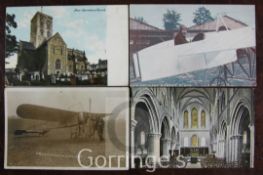 Shoreham Airport and New Shoreham Church. An album of 120 postcards, with in addition a large number