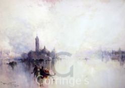 Frank Wasley (1848-1934)watercolour,View of Venice,signed,14.75 x 21in.