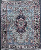 A late 19th/early 20th century Caucasian rug, with central foliate medallion in a field of flowers