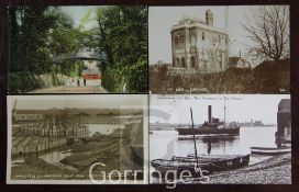 Kingston Buci, Southwick, Portslade and Worthing. An album of 160 postcards, with additional