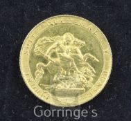 A George III gold sovereign, 1817, EF