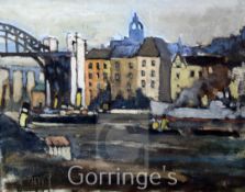 § Donald McIntyre (1923-2009)oil on canvas,Newcastle Upon Tyne,T & R. Annan & Sons label verso,16