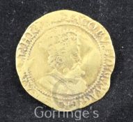 A James I gold crown, second coinage, mm. indistinct possibly a crescent (1617-1618), crowned