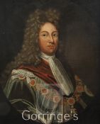 After Sir Godfrey Knelleroil on canvas,Portrait of King George I,30.5 x 25in.