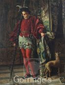 Charles Alexandre Coessin de la Fosse (1829-1910)oil on wooden panel,Florentine guardsmen and a