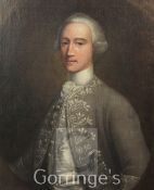 Follower of Arthur Devis (1712-1787)oil on canvas,Portrait of Jonathan Ryth Esq.,label verso,30.5