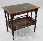 A Victorian Gillow & Co walnut occasional table, attributed to Bruce Fox Talbert c.1875, with