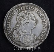 A George III Five Shillings Dollar, 1804, Fine, scratches to obverse