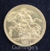 A George V Coronation gold proof two pounds, 1911, occasional hairlines otherwise UNC