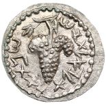 Bar Kochba Revolt. Silver Zuz (3.24 g), 132-135 CE. Year 1/2 hybrid (132/3-133/4 CE). 'Year one of