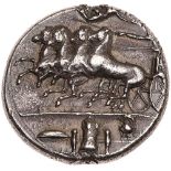 Sicily, Syracuse. Dionysios I. Silver Decadrachm (43.14 g), 405-367 BC About EF. Ca. 405-400 BC.