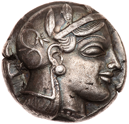 Attica, Athens. Silver Tetradrachm (16.93g), ca. 459-449 BC EF. Struck during the period of Cimon'