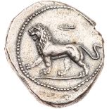 Persia, Alexandrine Empire. Satrapal issue. Silver Tetradrachm (16.91 g), ca. 32. Baal seated