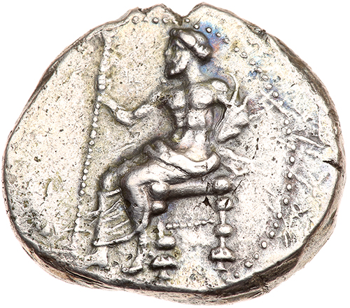 Persia, Alexandrine Empire. Satrapal issue. Silver Tetradrachm (16.91 g), ca. 32. Baal seated - Image 2 of 2