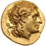 Thracian Kingdom. Lysimachos. Gold Stater (8.51 g), as King, 306-281 BC Superb E. Magnesia (?),