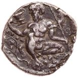 Sicily, Naxos. Fourree Tetradrachm (13.61 g), ca. 430-420 BC VF. Head of Dionysos right, wearing