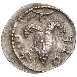 Judea. Bar Kochba Revolt, AD 132-135. Silver Zuz (3.31g), Struck Year Three EF. (Simon); bunch of