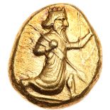 Achaemenid Kingdom. Xerxes II to Artaxerxes II. Gold Daric (8.27 g), ca. 420-375. Persian king or