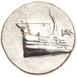 Lycia, Phaselis. Silver Stater (10.44 g), 4th century BC EF. Prow of galley right; in right field,