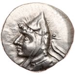 Parthian Kingdom. Phriapatios to Mithradates I. Silver Drachm (3.76 g), ca. 185-. Hekatompylos. Head