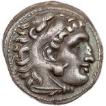 Thracian Kingdom. Lysimachos. Silver Drachm (4.08 g), as King, 306-281 BC EF. Lampsakos, ca. 301-296