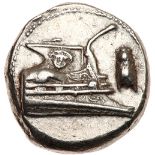 Lycia, Phaselis. Silver Stater (10.29 g), 4th century BC. Superb EF. Prow of galley right, side