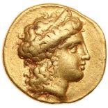 Lucania, Metapontion. Alexander the Molossian. Ca. 334-322 BC. Gold Tetr (Third Stater). Achaian