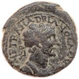 Phoenicia, Ake-Ptolemais. Hadrian. AE (7.34 g), 117-138 CE VF VF. IMP TRA HADRIANO CAES[ARI],