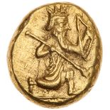 Achaemenid Kingdom. Darios I to Xerxes II. Gold Daric (8.25 g), ca. 485-420 BC E. Persian king in