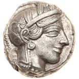 Attica, Athens. Silver Tetradrachm (17.11 g), ca. 454-404 BC EF. Helmeted head of Athena right,