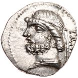 Parthian Kingdom. Phraates II. Silver Drachm (4.03 g), 132-127 BC Superb EF. Tambrax, ca. 128/7