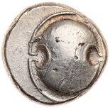 Boeotia, Thebes. Silver Stater (12.27g), 395-338 BC Nearly EF. Boeotian shield. Reverse: Amphora