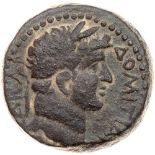 Syria, Decapolis. Hippos-Sussita. Domitian. AE (10.54 g), 81-96 CE Choice VF Cho. ΔOMITIA[N K]AICAP,