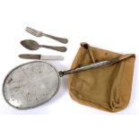 GREAT WAR - U.S. ALUMINIUM ENGRAVED MESS KIT '2ND INF' (INDIAN HEAD DIVISION)  the lid inscribed '